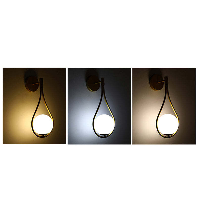 Valentina Nordic Creative Minimalistische Waterdruppel Glazen Wandlamp Metaal/Glas Goud Eet/Slaap/Woonkamer