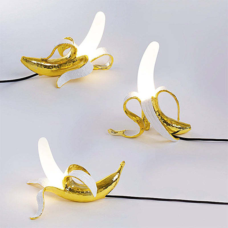 Fateh Design LED Tafellampen Geel Goud Hars Glas Woonkamer Slaapkamer