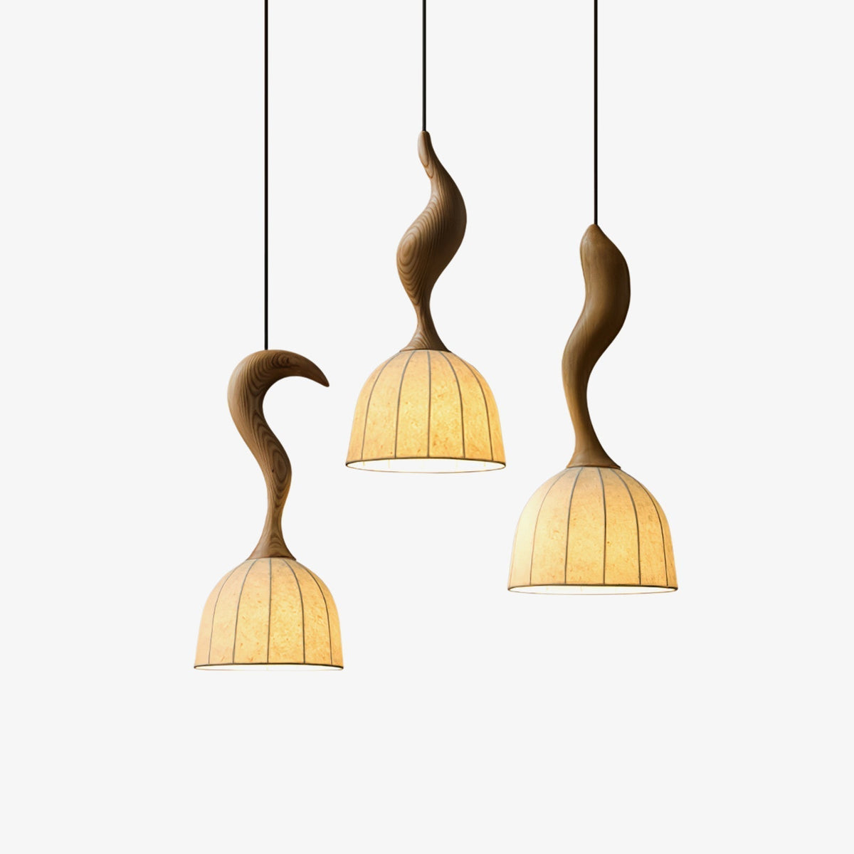 Colire Creativiteit Twisted Hout hanglamp