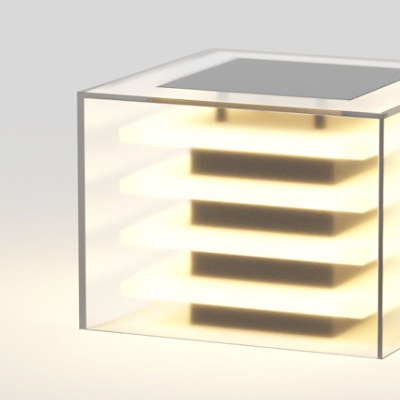 Riley Moderne LED Vierkant Buitenlamp Zonne Metaal/Acryl Tuin/Stoeprand/Balkon