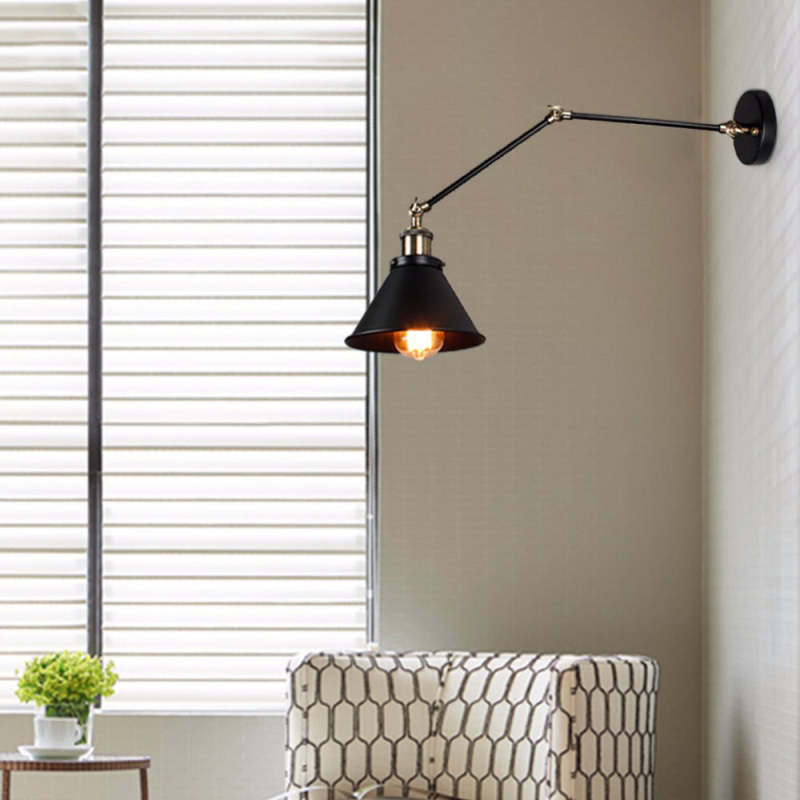 Brady Retro Ronde LED Wandlampen Metaal Slaapkamer Woonkamer