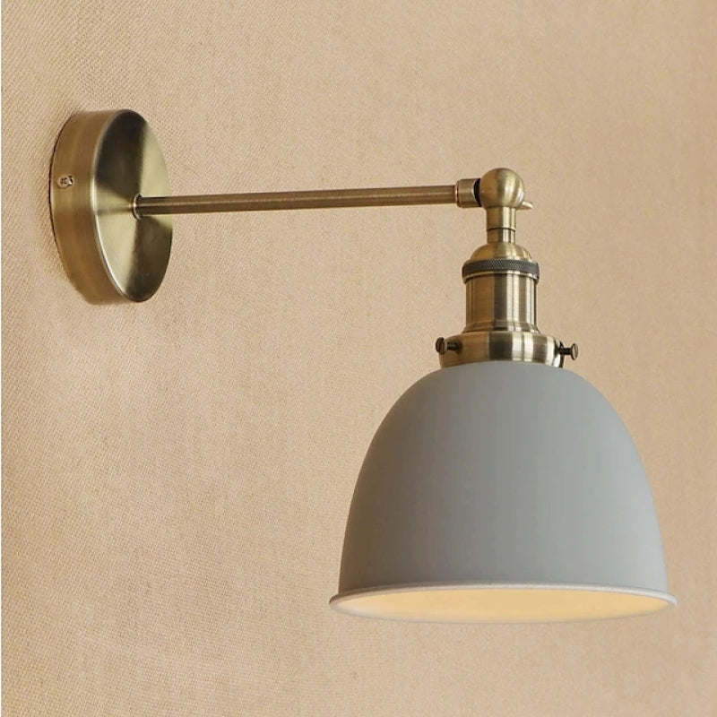 Brady Retro LED Wandlampen Zwart Wit Grijs Metaal Woonkamer Slaapkamer