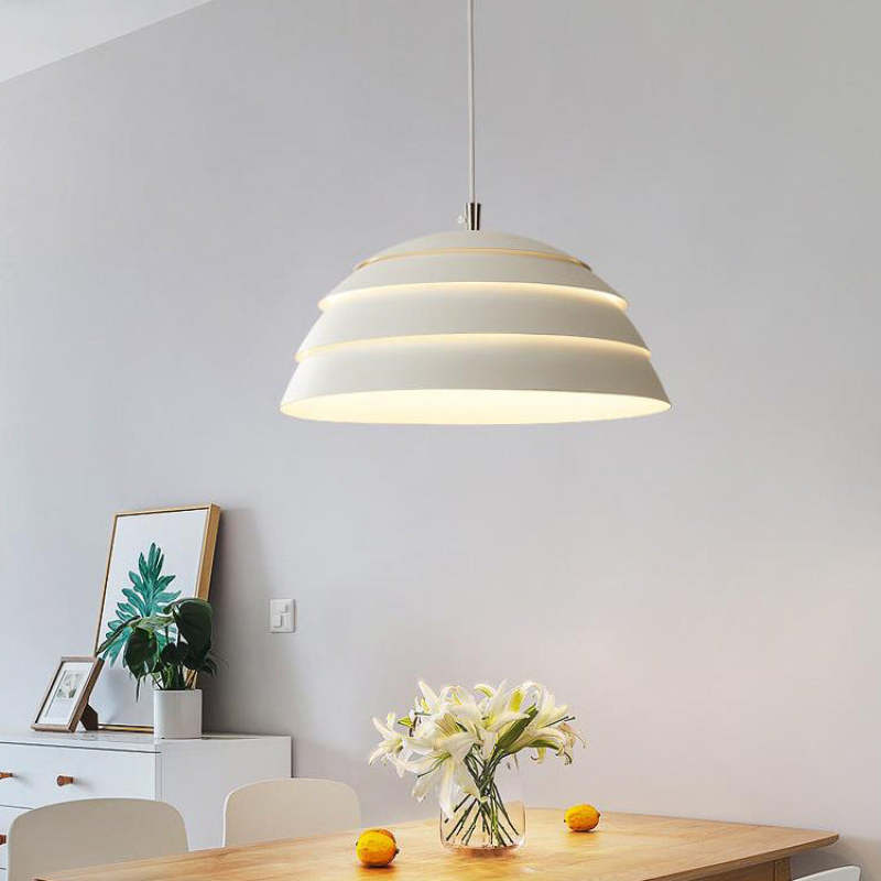 Nazifa Ronde LED Hanglampen Wit Zwart Metaal Eetkamer Slaapkamer