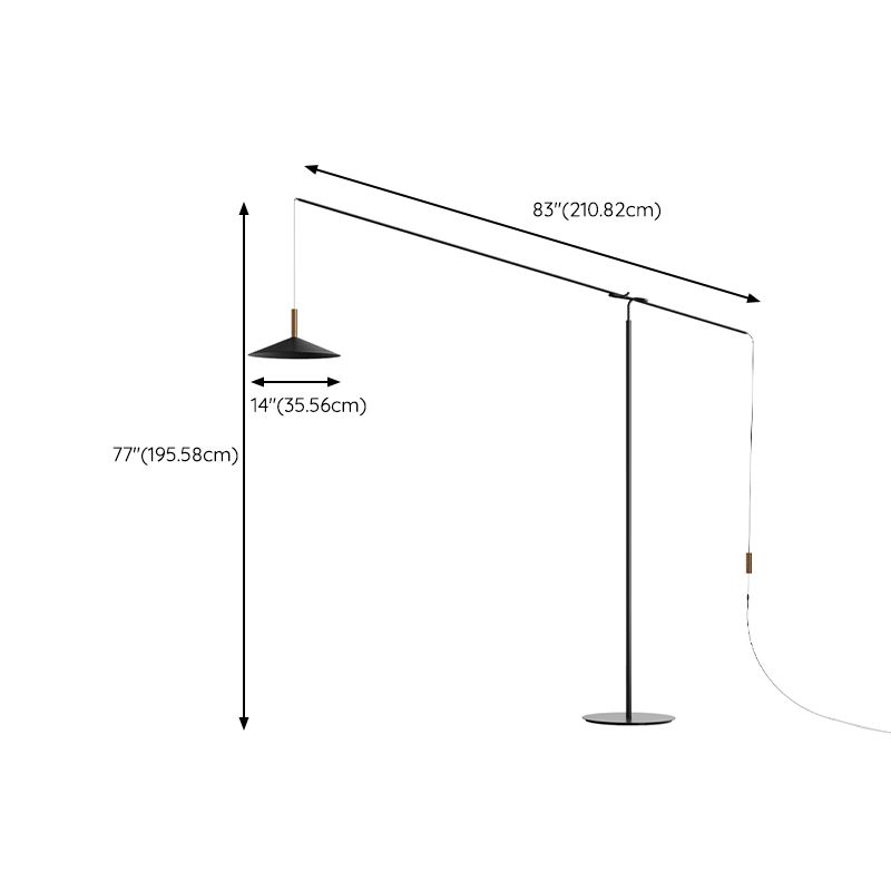 Carins Moderne Design LED Vloerlamp Zwart Metaal Woonkamer