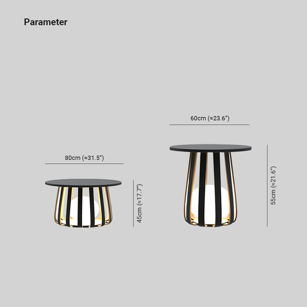 Orr Tabel Moderne LED Vloerlamp Zwart Metaal  Buiten