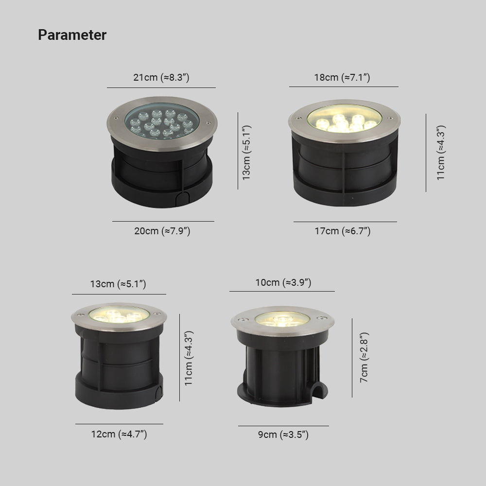 Orr Moderne Ronde LED Buitenlamp Zwart/Zilver Metaal Tuin Hal