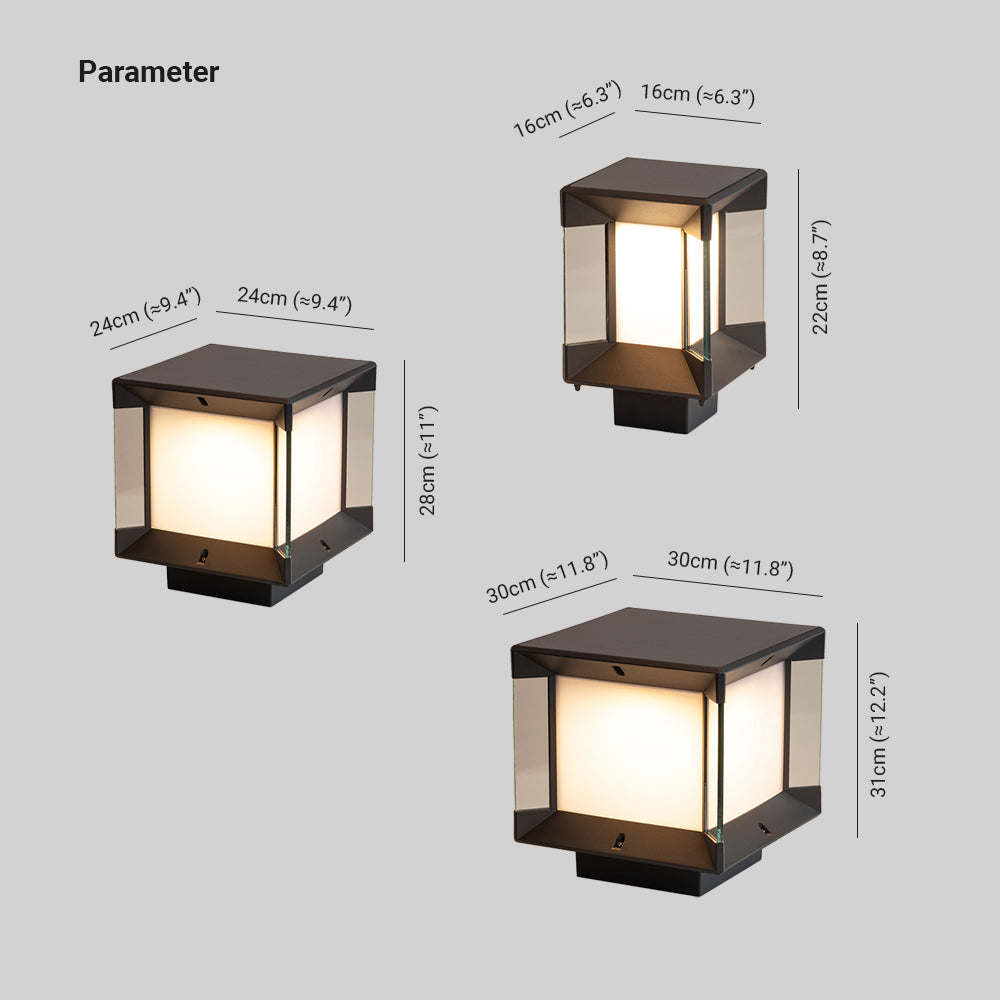 Riley Modern Retro LED Buitenlamp Zwart Goud Metaal Glas Buiten