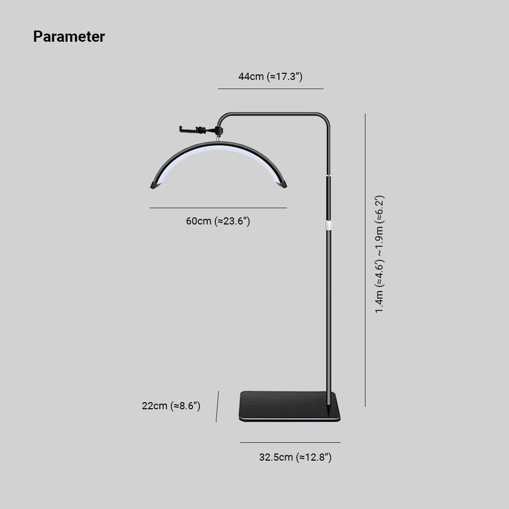 Cooley Moderne Design LED Vloerlamp Zwart Metaal Schoonheidssalon