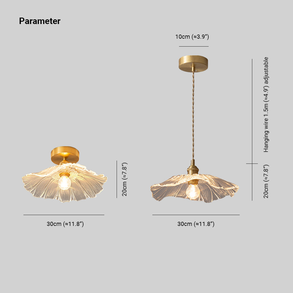 Carins Art Deco Bloem LED Hanglamp/Plafondlamp Helder/Groen Glas