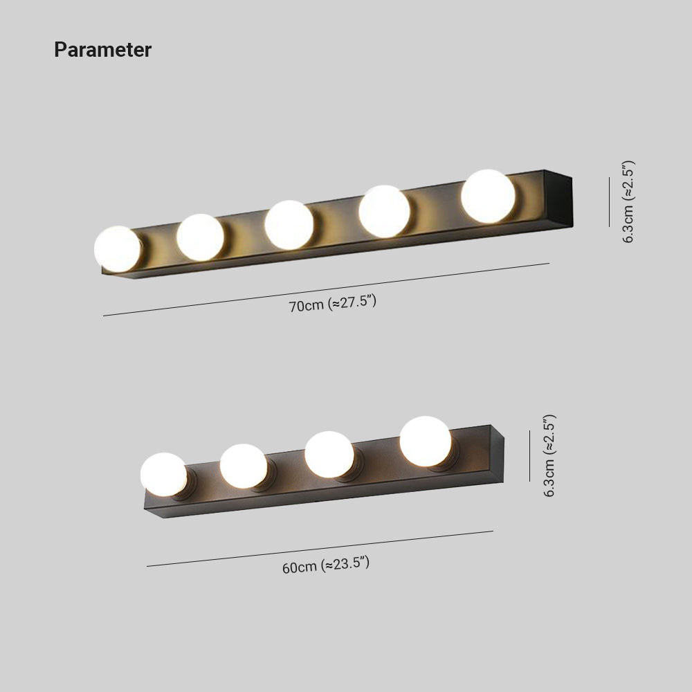 Valentina Moderne Bol LED Wandlamp Metaal Zwart/Wit Slaap/Woon/Badkamer
