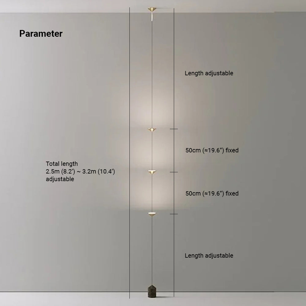 Edge Moderne Minimalistische Lineaire Metalen Vloerlamp Goud