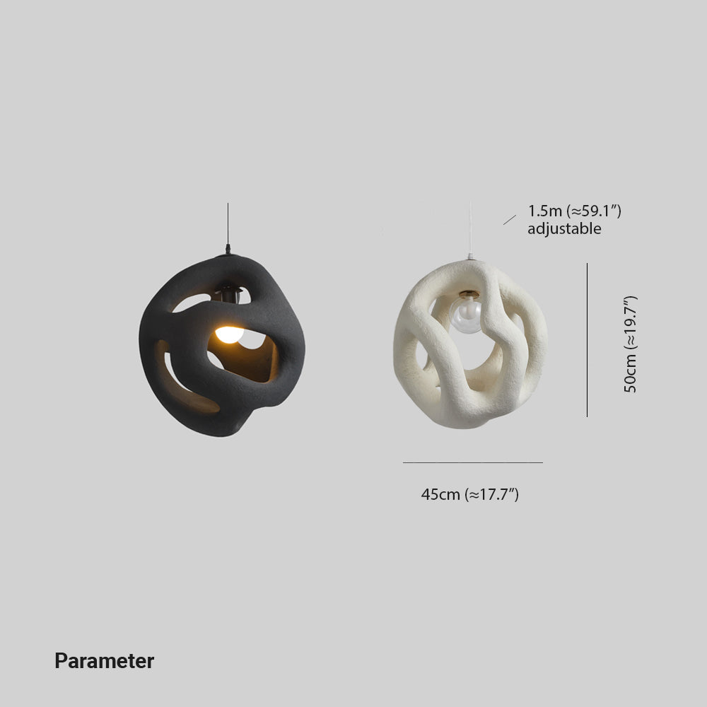 Byers Moderne Onregelmatige LED Hanglamp Wit/Zwart Resin Binnen