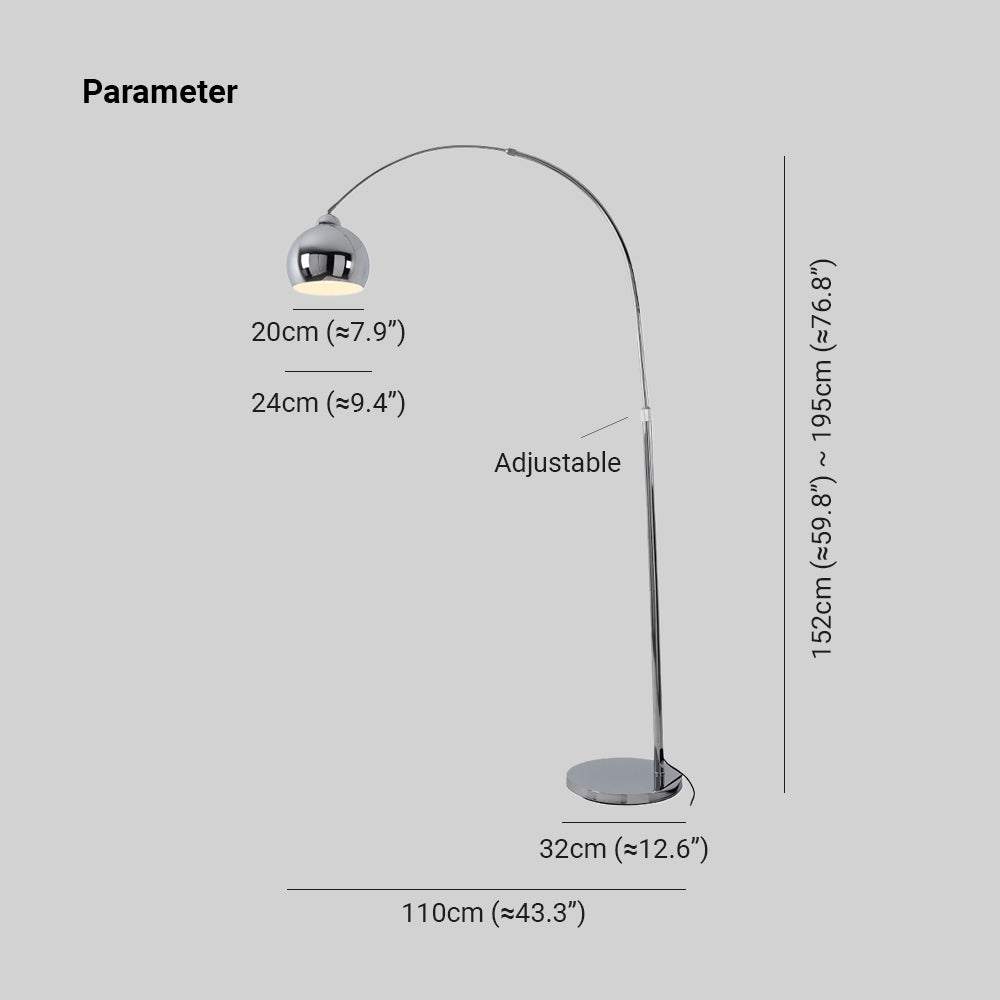 Salgado Gebogen Moderne LED Vloerlamp Metaal Woonkamer Slaapkamer