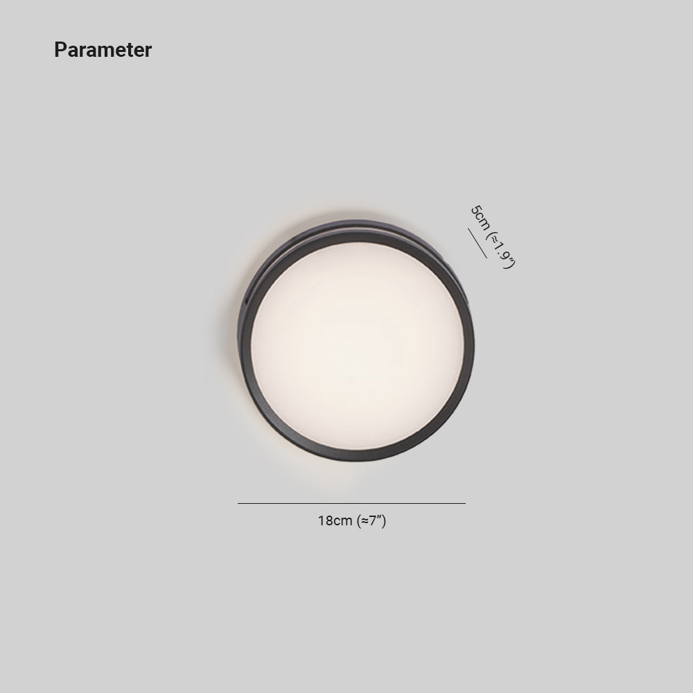 Orr Modern Grote Rond LED Wandlamp Witte Zwart Goud Metal Buiten