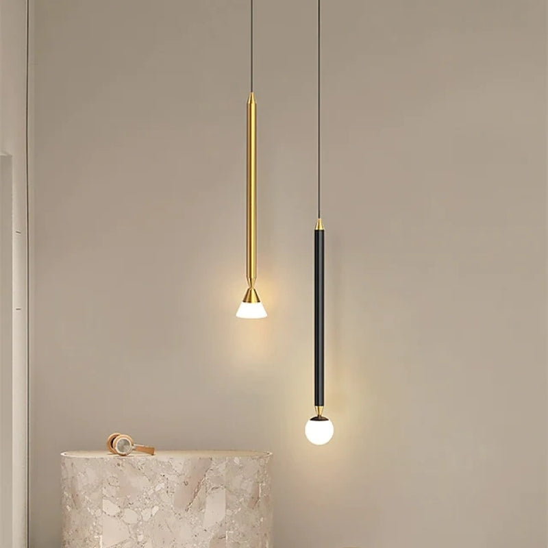 Carr Design LED Hanglampen Zwart/Goud Metaal/Glas Slaapkamer