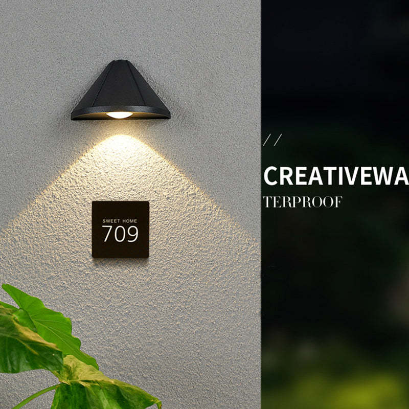 Orr Kleine LED Wandlampen Zwart Wit Metaal Acryl Tuin Hal Buiten