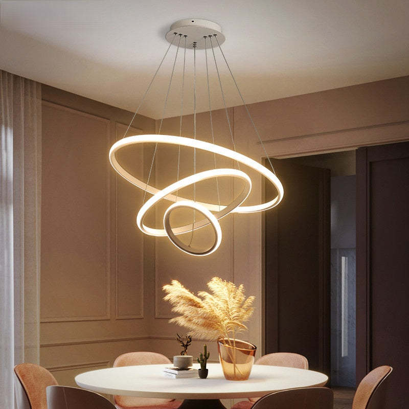Arisha Moderne LED Hanglampen Wit Buitenste Verlicht 2/3/4 Ringen