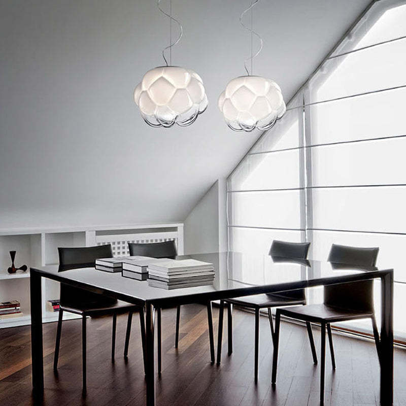 Bostock Design Moderne LED Hanglampen Wit Glas Metaal Eetkamer