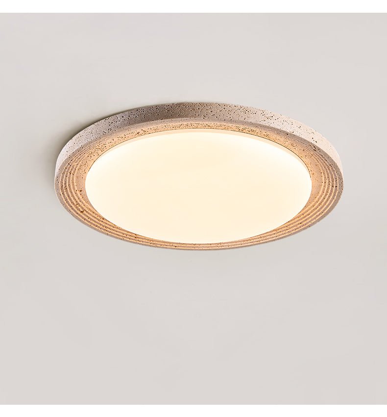 Orinir minimalistische plafondlamp van geel travertin