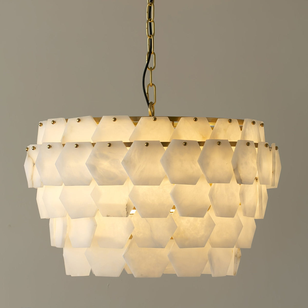 Evenaris Honingraat Albast Kroonluchter