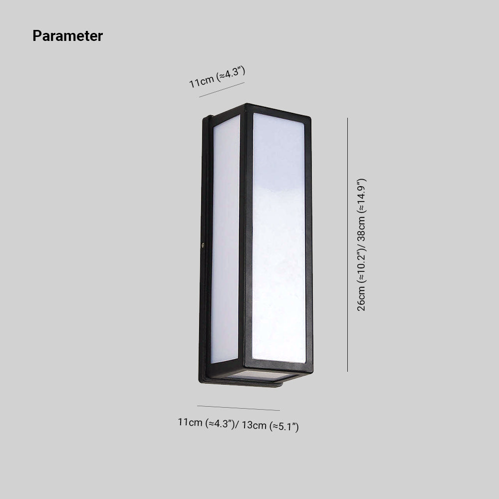 Orr Retro LED Wandlampen Zwart Metaal Acryl Tuin Hal Buiten