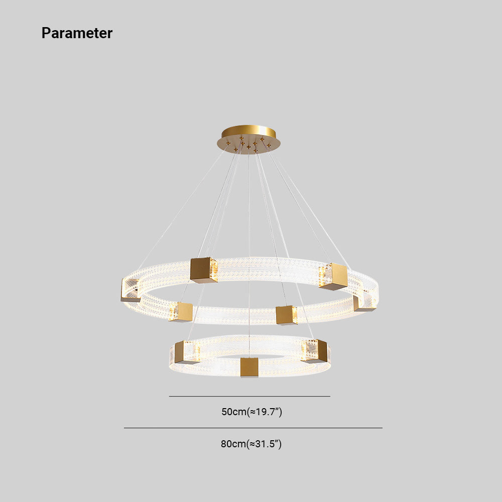 Evette Modern Ronde/Ovaal LED Hanglamp Acryl/Metaal Goud Slaap/Woon/Eetkamer