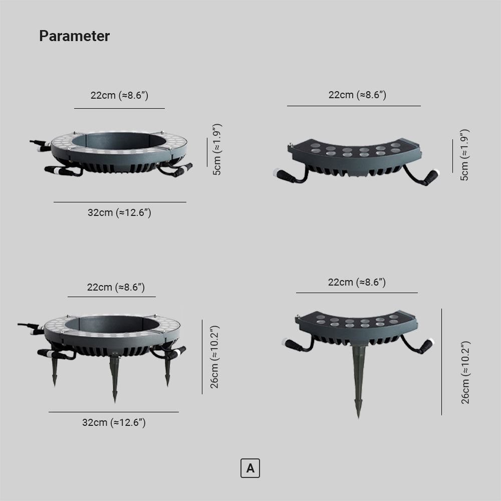 Orr Moderne Design LED Buitenlamp Metaal Glas Zwart Tuin