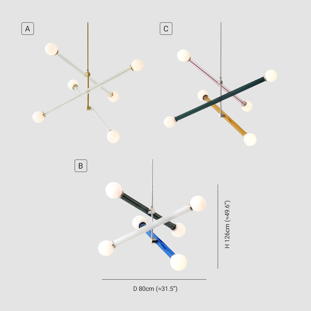 Avi Lineaire Design LED Hanglampen Metaal Glas Kinderkamer Woonkamer