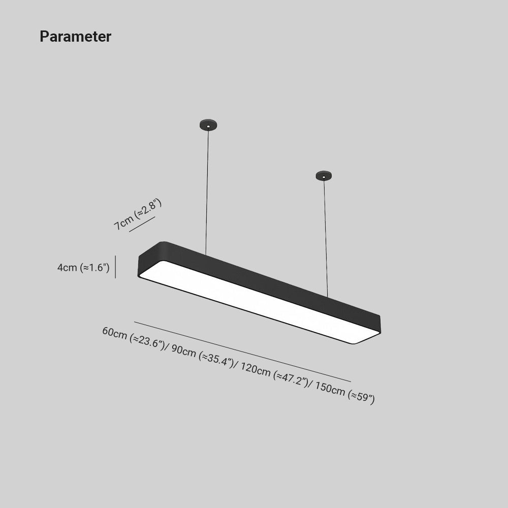 Edge Minimalistische Industriele LED Hanglamp Zwart Woonkamer Acryl
