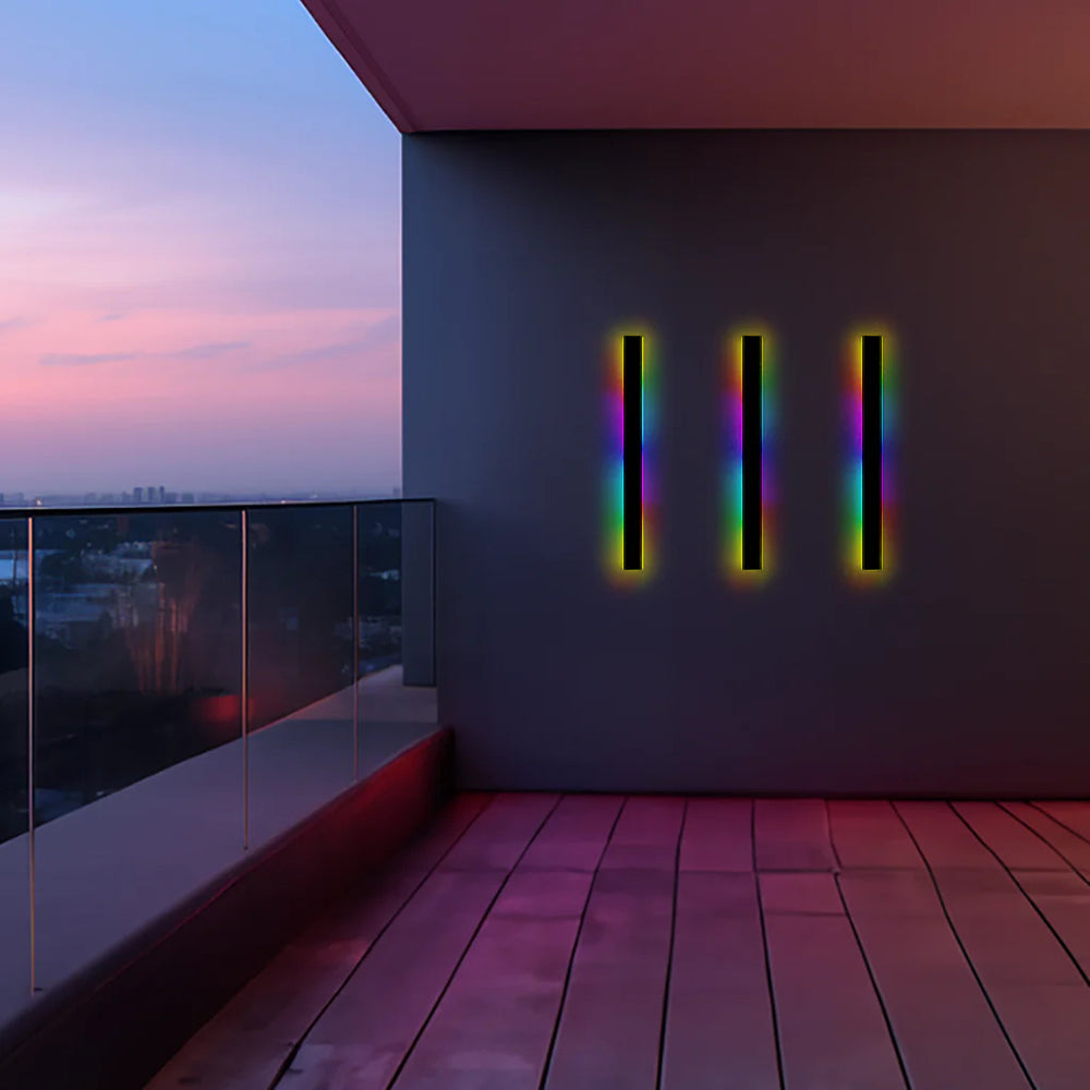 Edge Moderne Design LED Wandlampen Zwart Metaal Tuin Hal