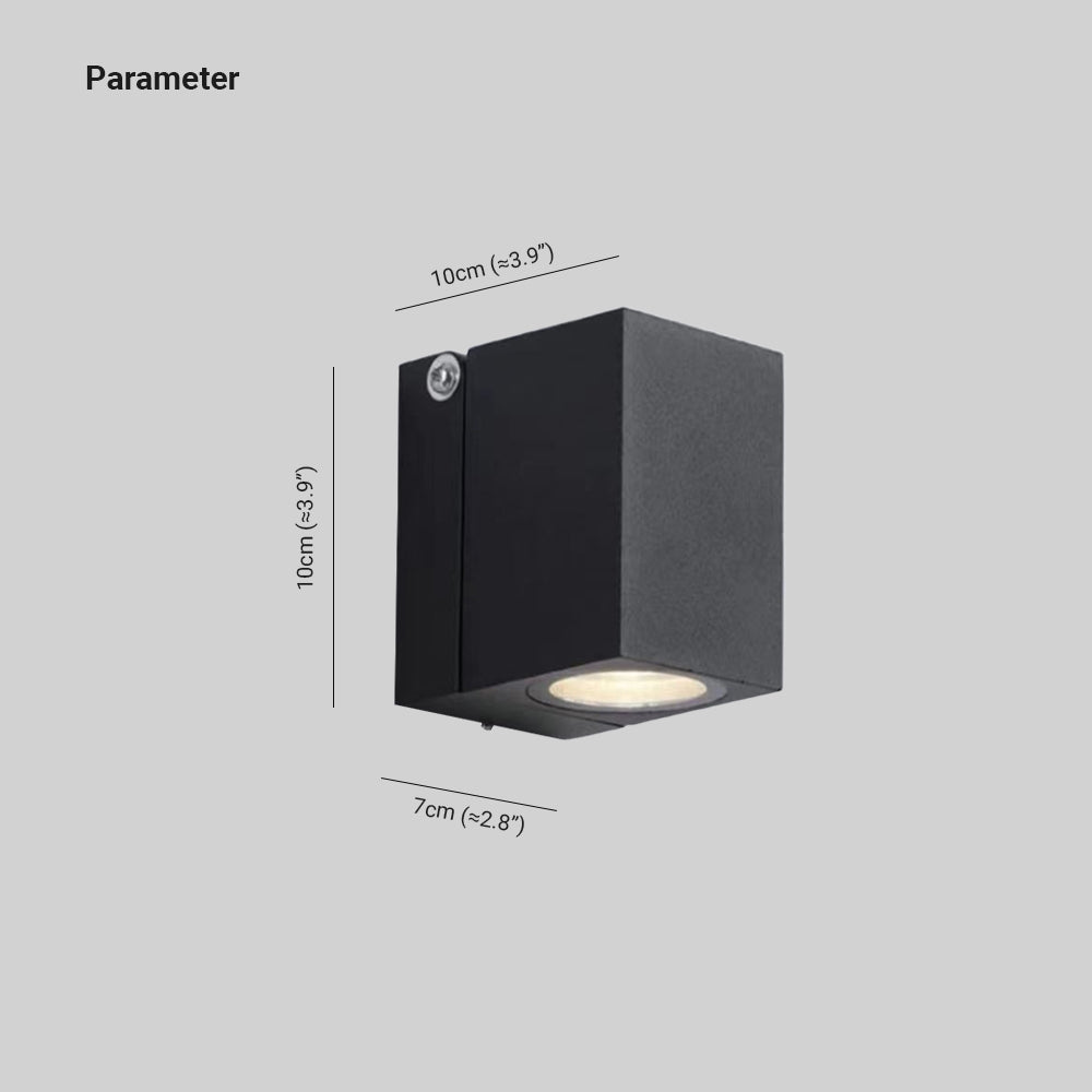 Orr Kleine LED Wandlamp Zwart Metaal Acryl Buiten Tuin Hal