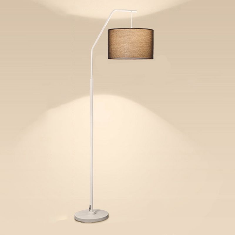 Eryn Moderne Cilinder Vloerlamp Metaal/Bekleding Slaapkamer