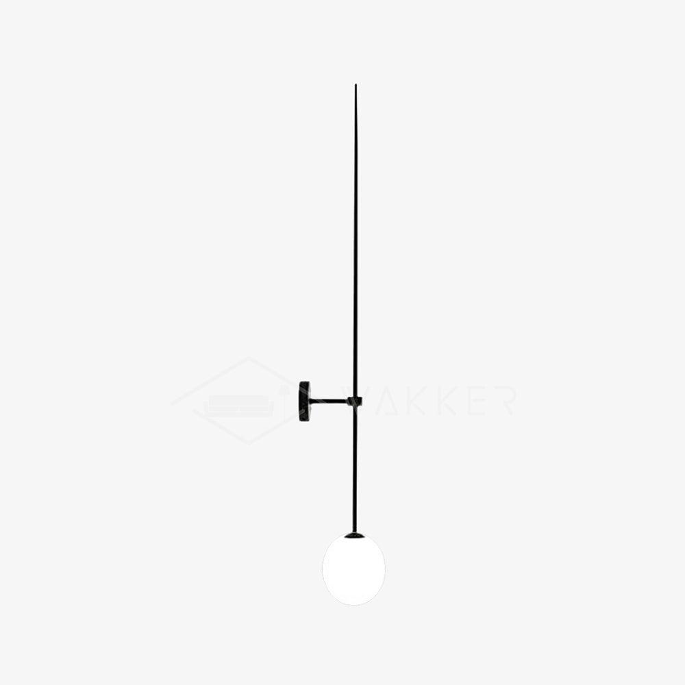 Veluelle Moderne minimalistische wandlamp met mobiele glaskogel