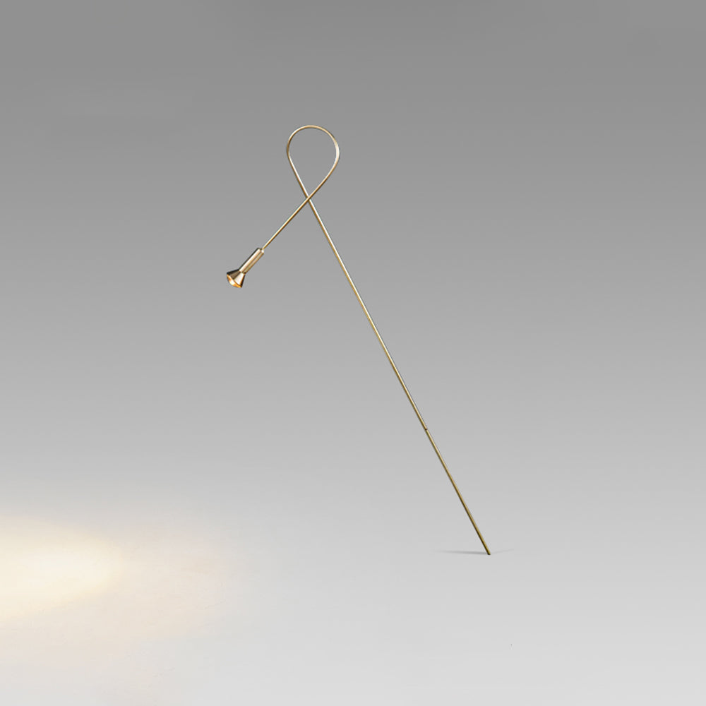Bella Moderne Lineaire LED Grondlamp Buiten Goud Metalen Pad