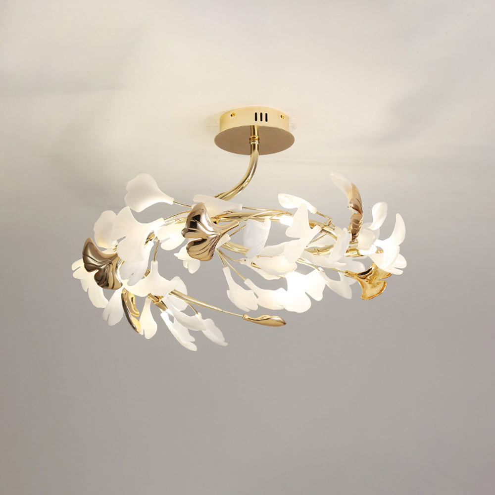 Olivia Moderne LED Plafondlamp Wit Gouden Metaal Woonkamer Eetkamer