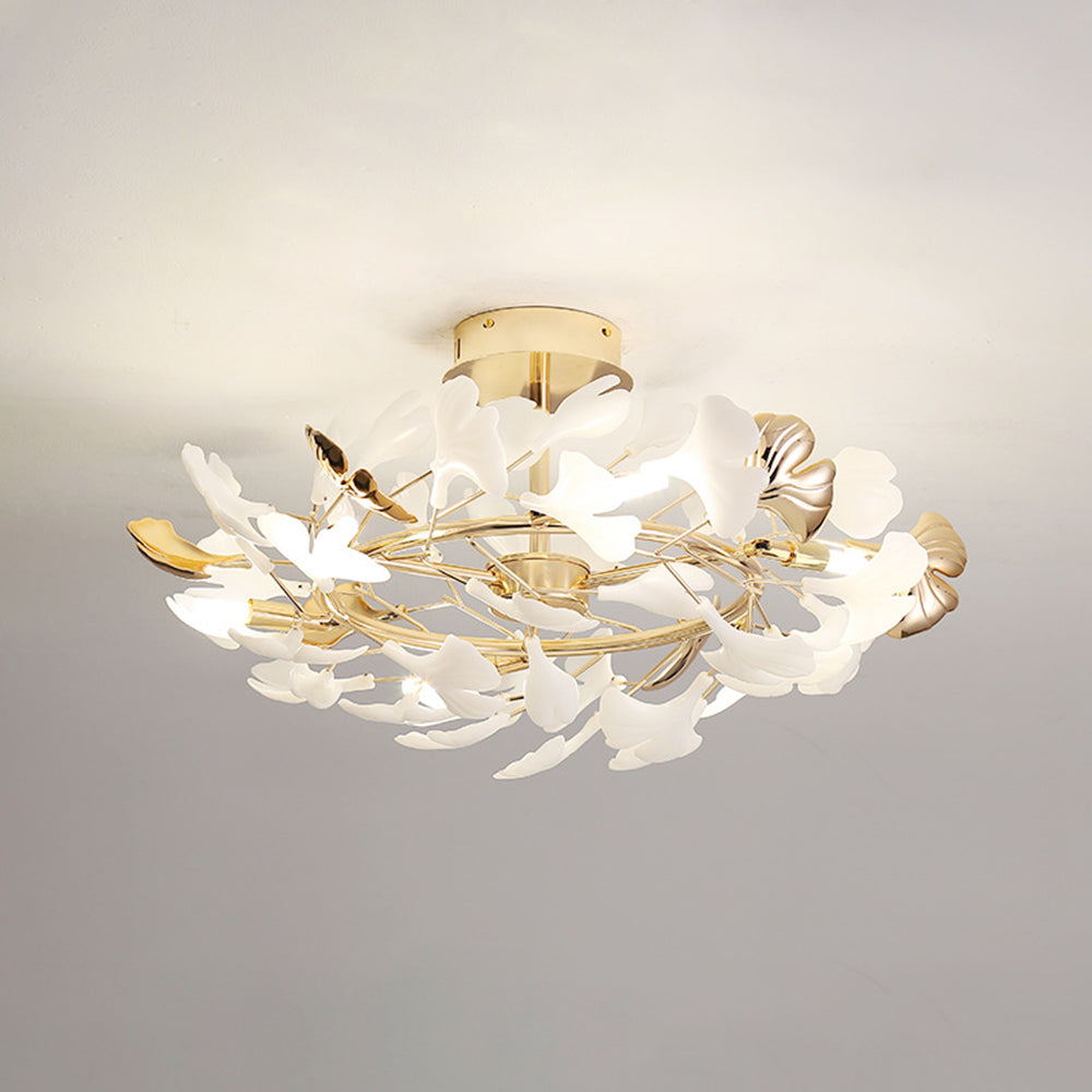 Olivia Moderne LED Plafondlamp Wit Gouden Metaal Woonkamer Eetkamer