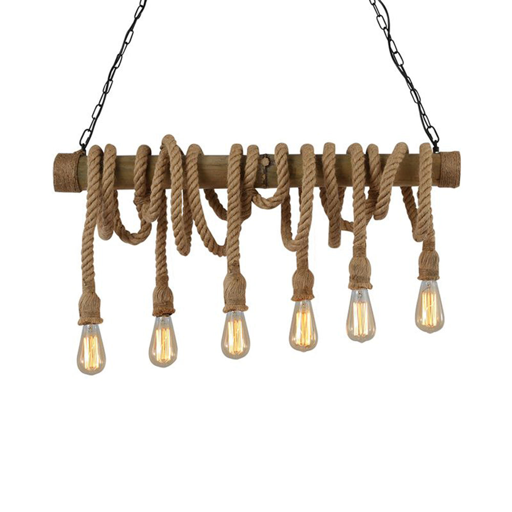 Alessio Vintage Hanglampen Hout Metaal Slaapkamer Woonkamer Eetkamer