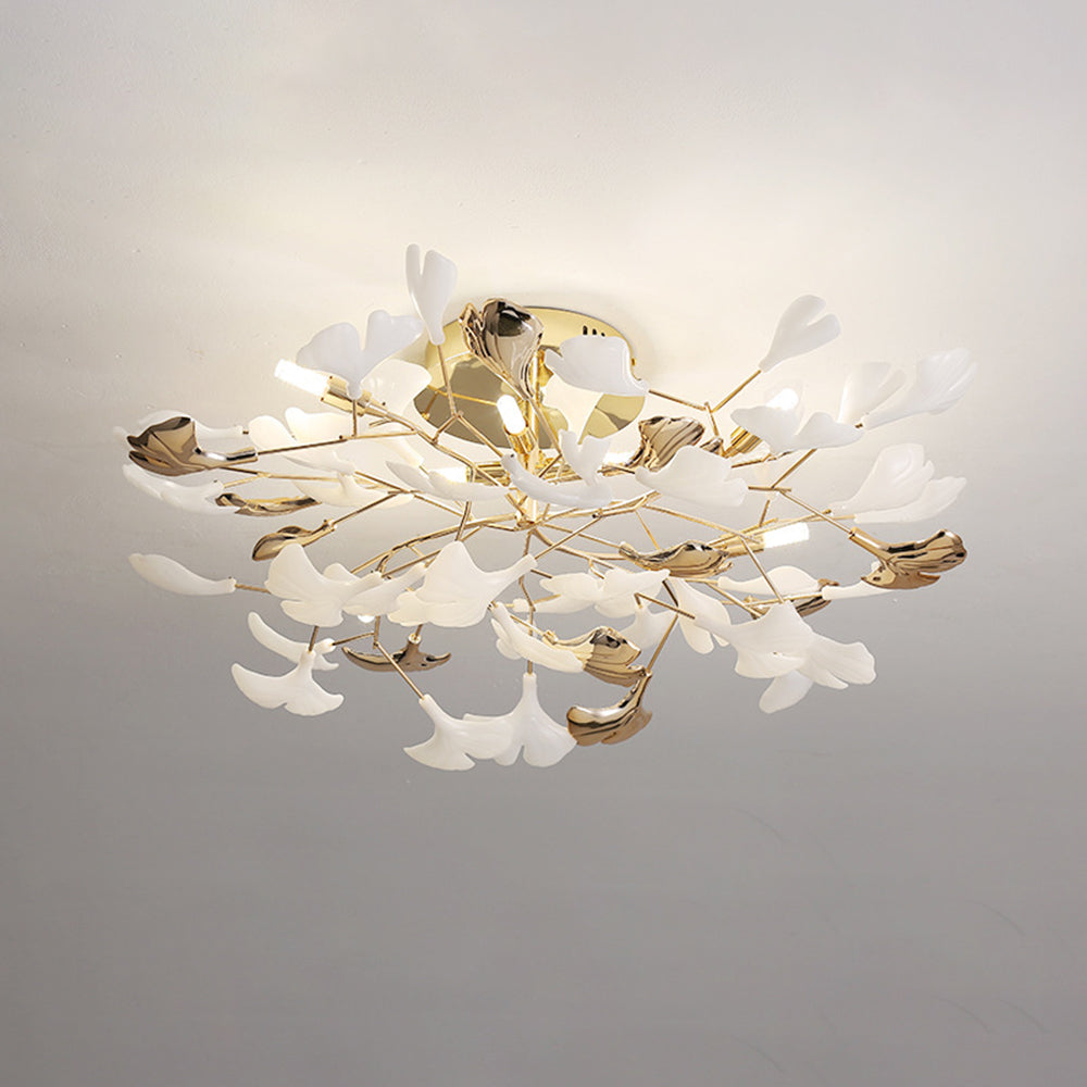 Olivia Moderne LED Plafondlamp Wit Gouden Metaal Woonkamer Eetkamer