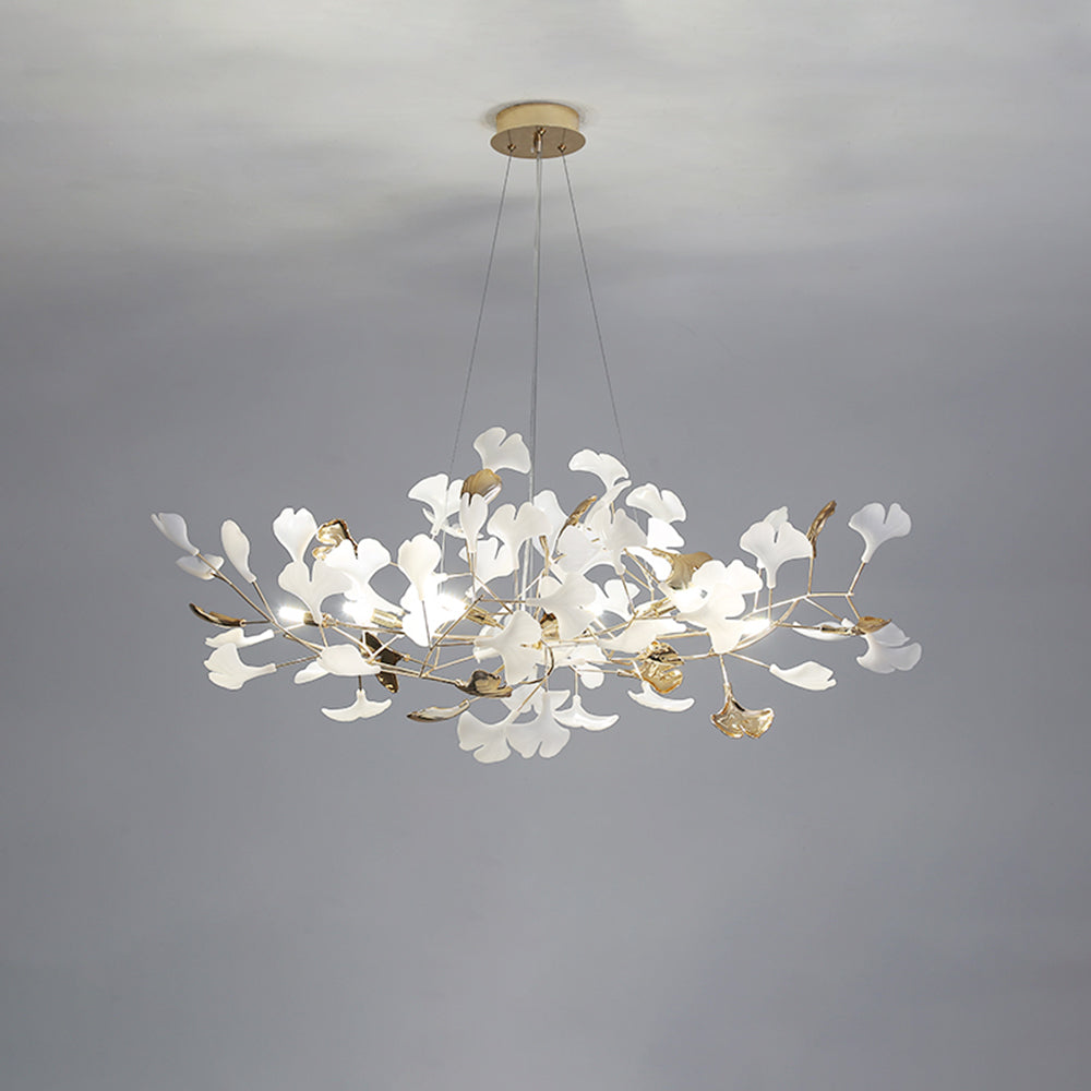 Olivia Flowerpot LED Hanglamp Wit Gouden Metaal Woonkamer Eetkamer