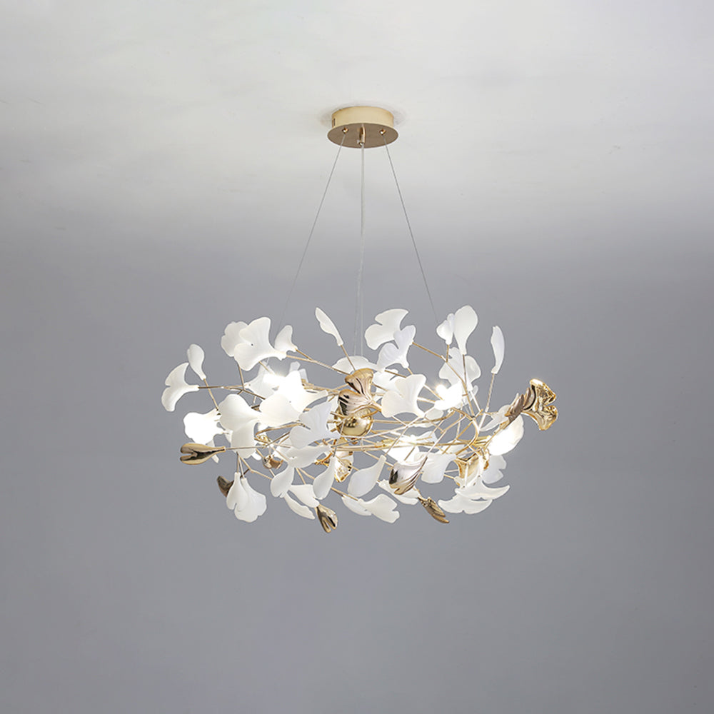Olivia Flowerpot LED Hanglamp Wit Gouden Metaal Woonkamer Eetkamer