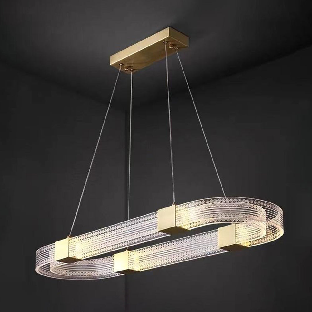 Evette Modern Ronde/Ovaal LED Hanglamp Acryl/Metaal Goud Slaap/Woon/Eetkamer