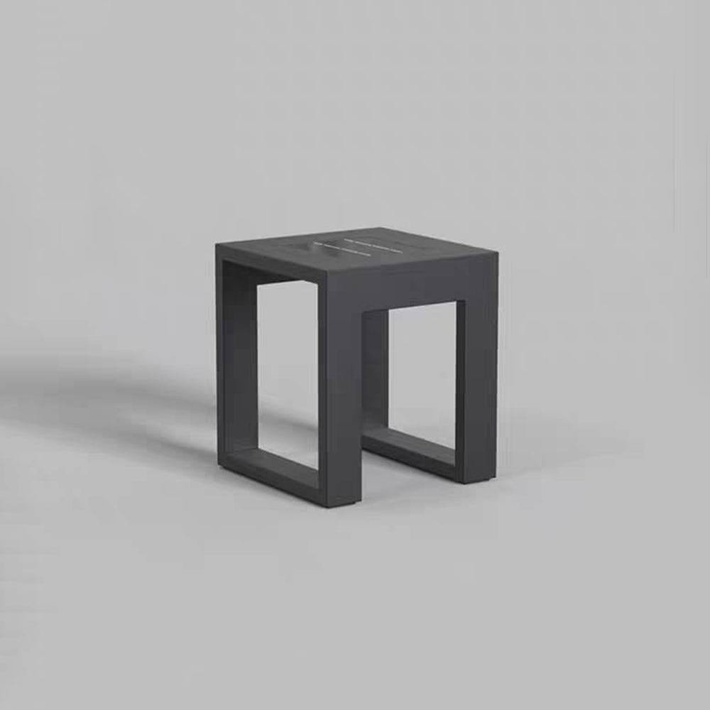 Orr Eenvoudige Holle Kubus LED Vloerlamp Zwart Metaal/Acryl Buiten