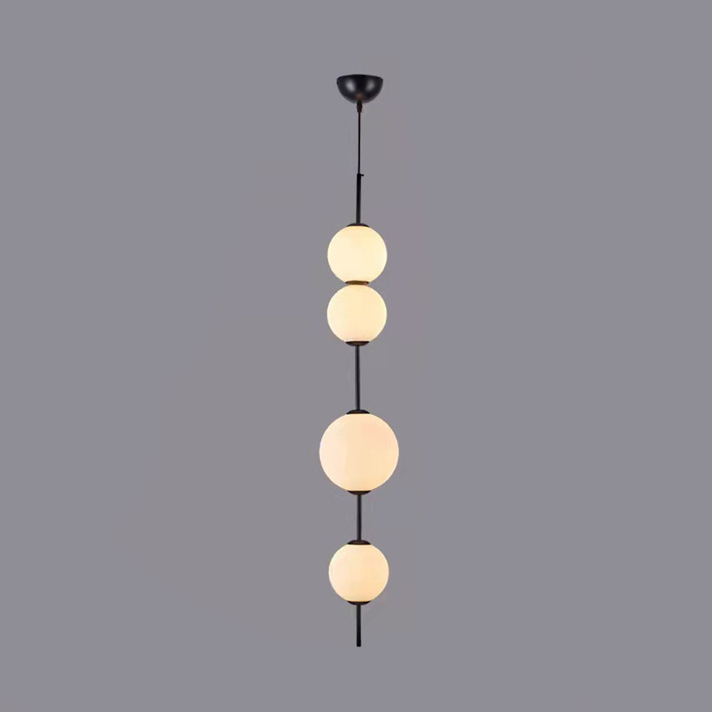 Valentina Moderne LED Hanglamp Zwart Metaal Glas Eetkamer Slaapkamer