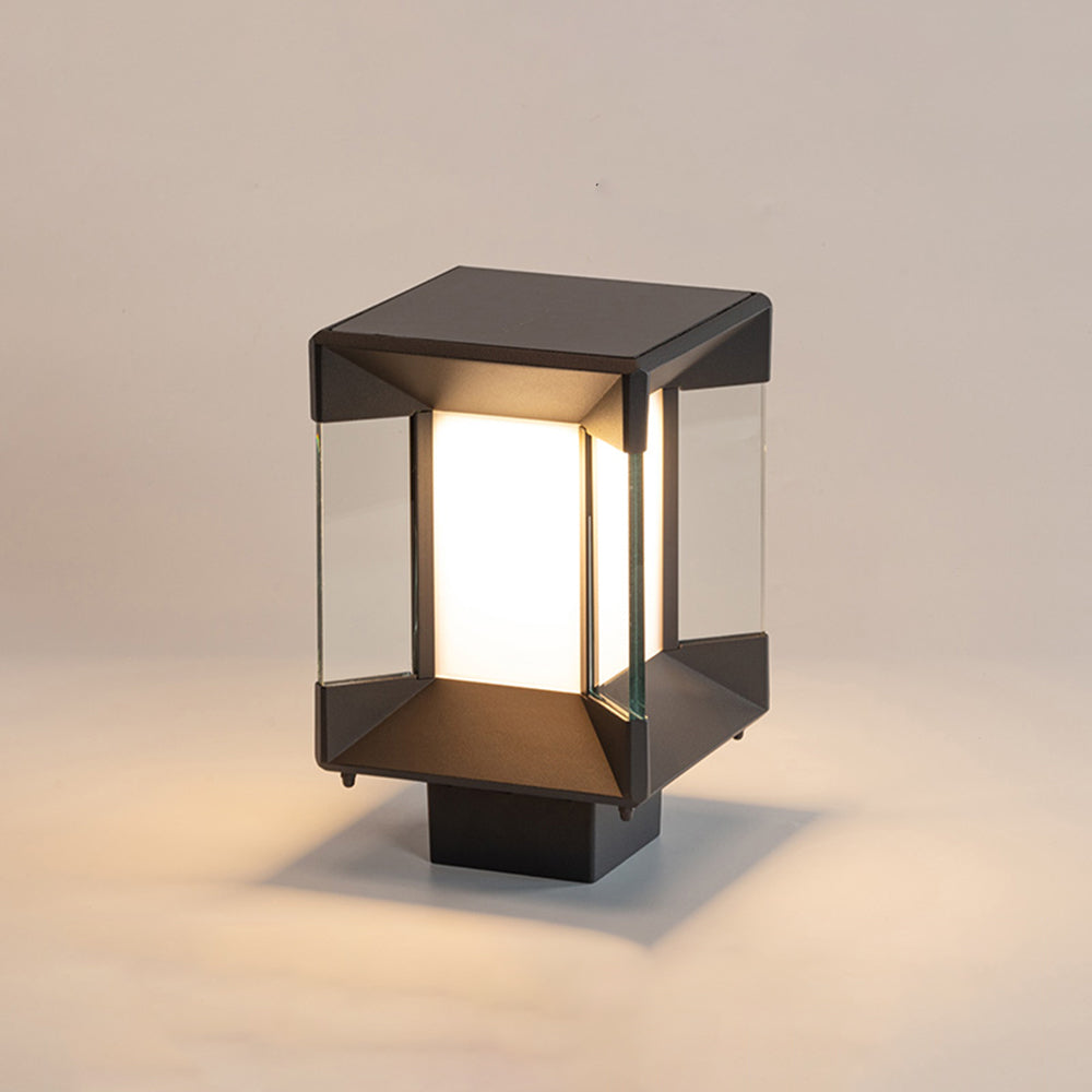 Riley Modern Retro LED Buitenlamp Zwart Goud Metaal Glas Buiten