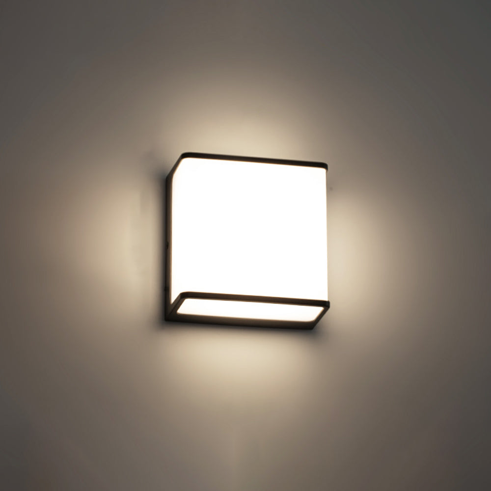 Orr Modern LED Wandlamp Witte Zwart Sensor Solar Metaal Buiten