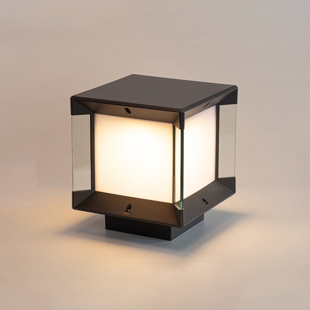 Riley Modern Retro LED Buitenlamp Zwart Goud Metaal Glas Buiten