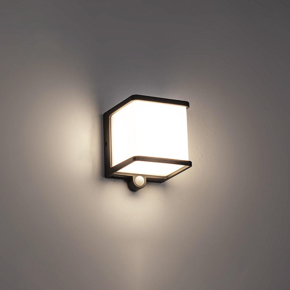 Orr Modern LED Wandlamp Witte Zwart Sensor Solar Metaal Buiten