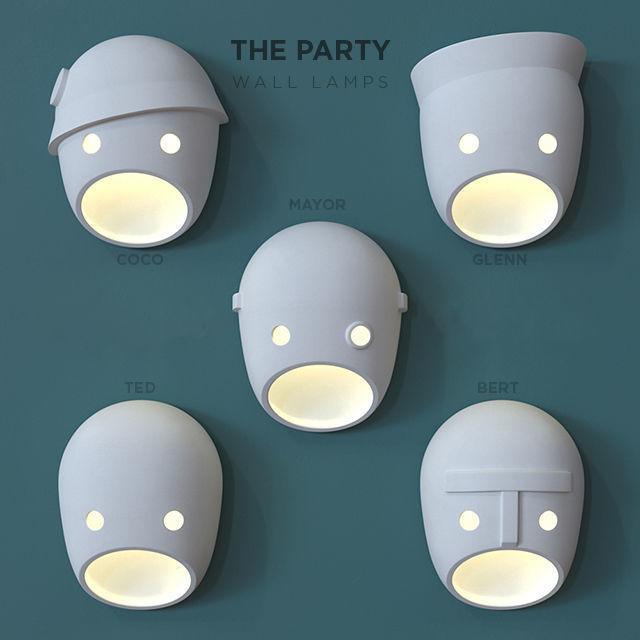 Mask wandlamp van hars