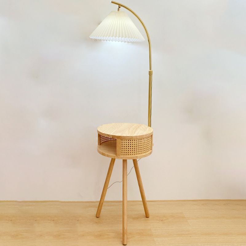 Ozawa Retro Design LED Geplooide Vloerlamp Metaal/Hout  Nachtkastje Eetkamer/Woonkamer