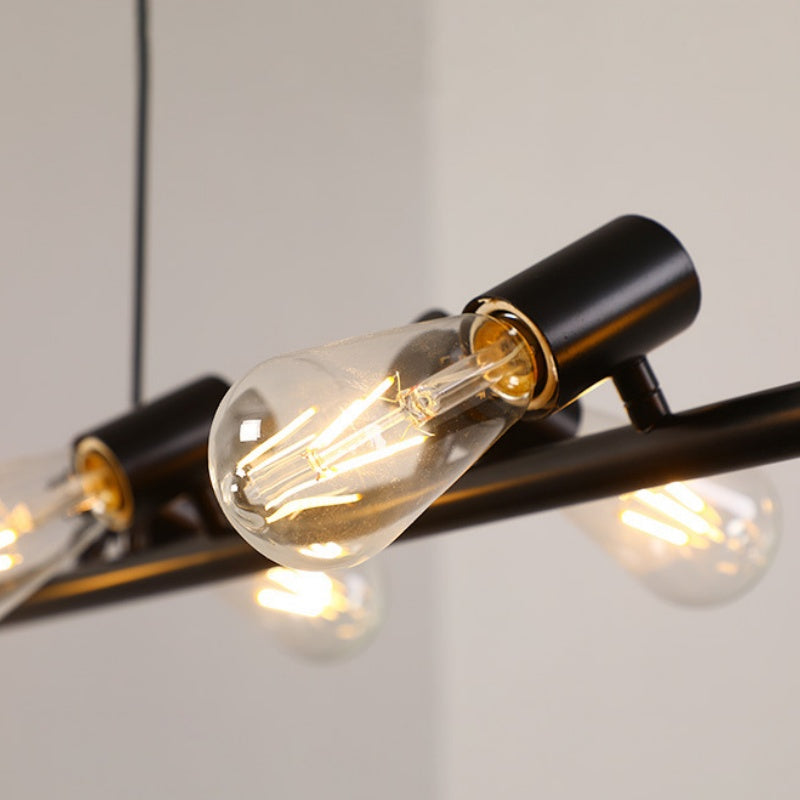 Alessio Vintage LED Kroonluchters Zwart Metaal Eetkamer/Woonkamer/Bar